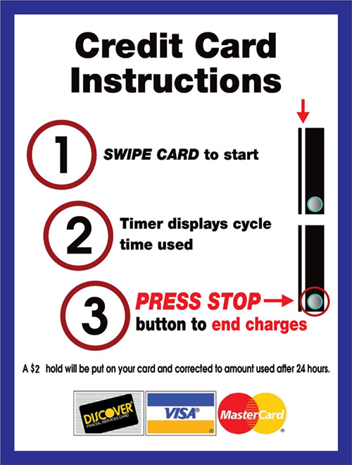 credit card sign instructions