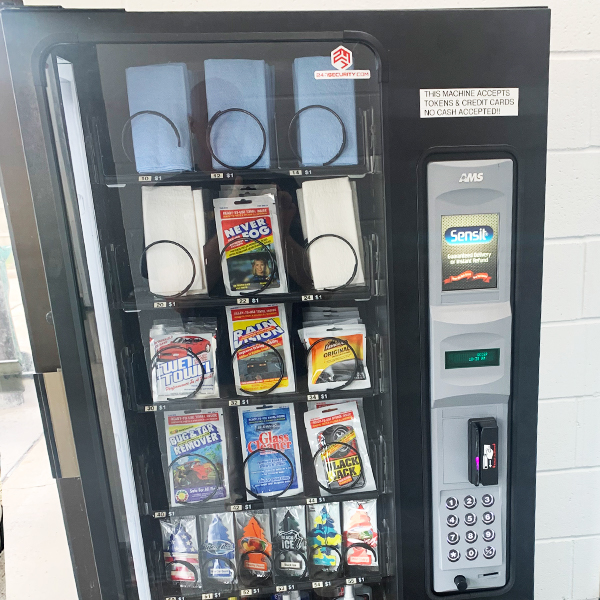 vending machine featuring car care products